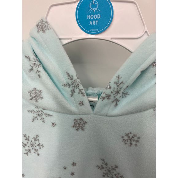 Carter's Teal Snowflake Fleece Hooded Sweater - Picture 8 of 12